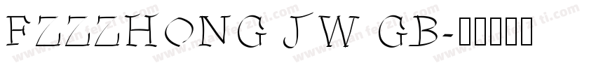 FZZZHONG JW GB字体转换